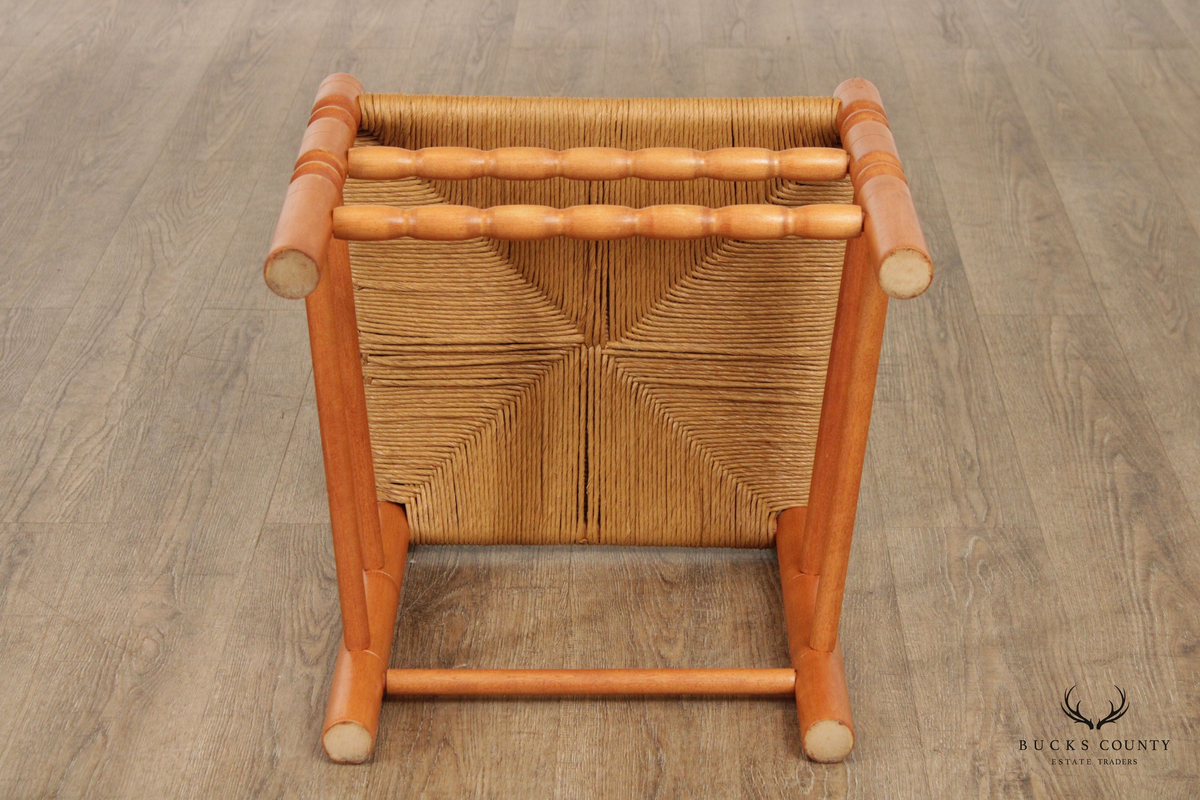 Custom Crafted Maple Ladderback Rush Seat Dining Chair