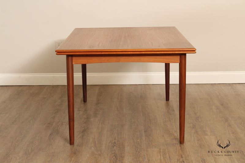 Danish Modern Teak Expandable Refectory Dining Table