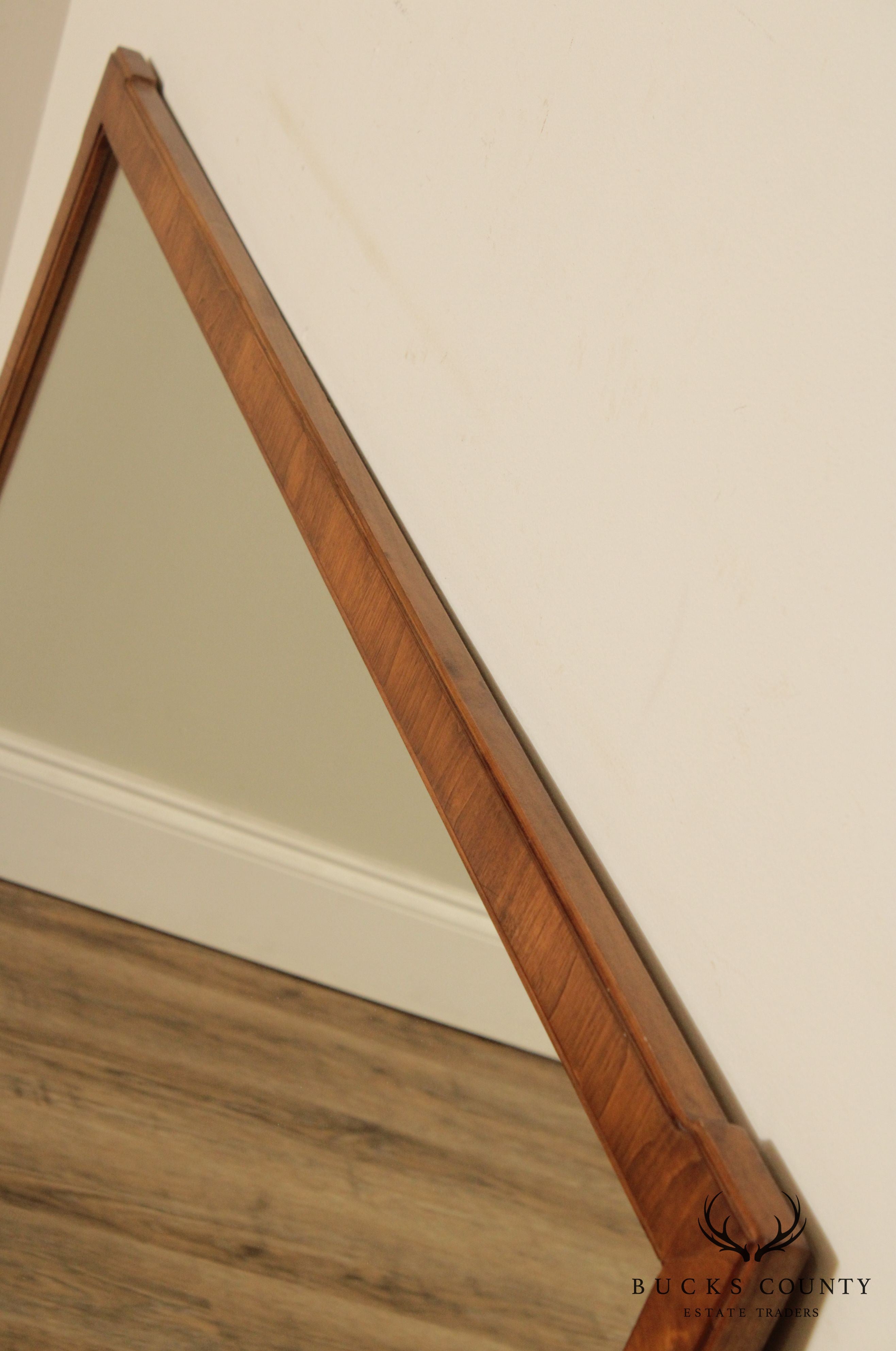 Mid Century Modern Vintage Walnut Wall Mirror