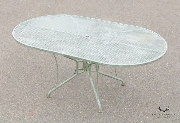 Woodard Vintage Wrought Iron 'Modesto' Oval Outdoor Dining Table