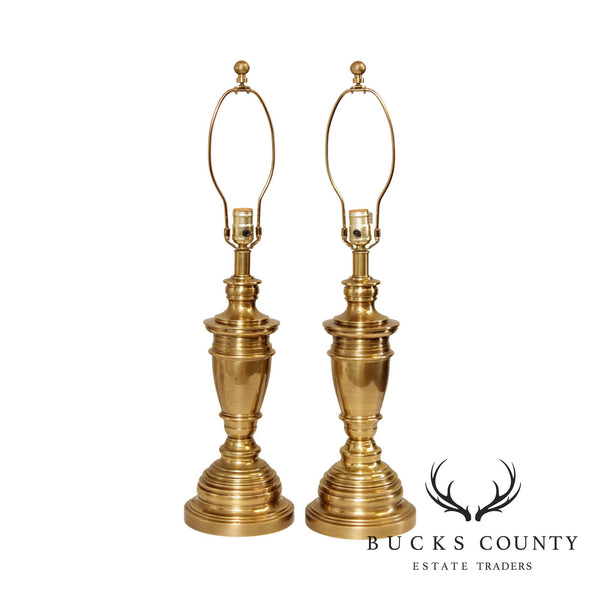 Frederick Cooper Vintage Pair Brass Table Lamps