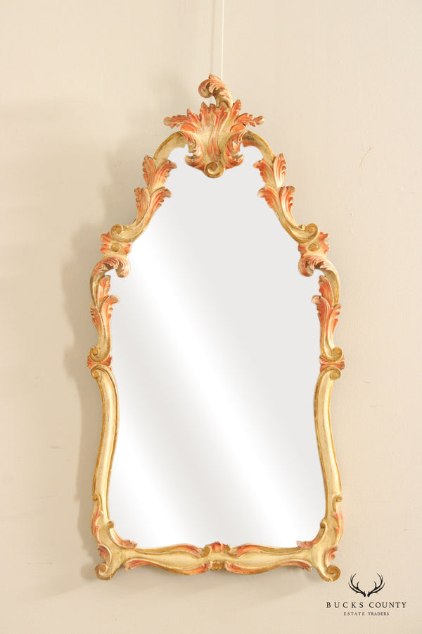 Italian Florentine Style Carved Gesso and Wood Mirror