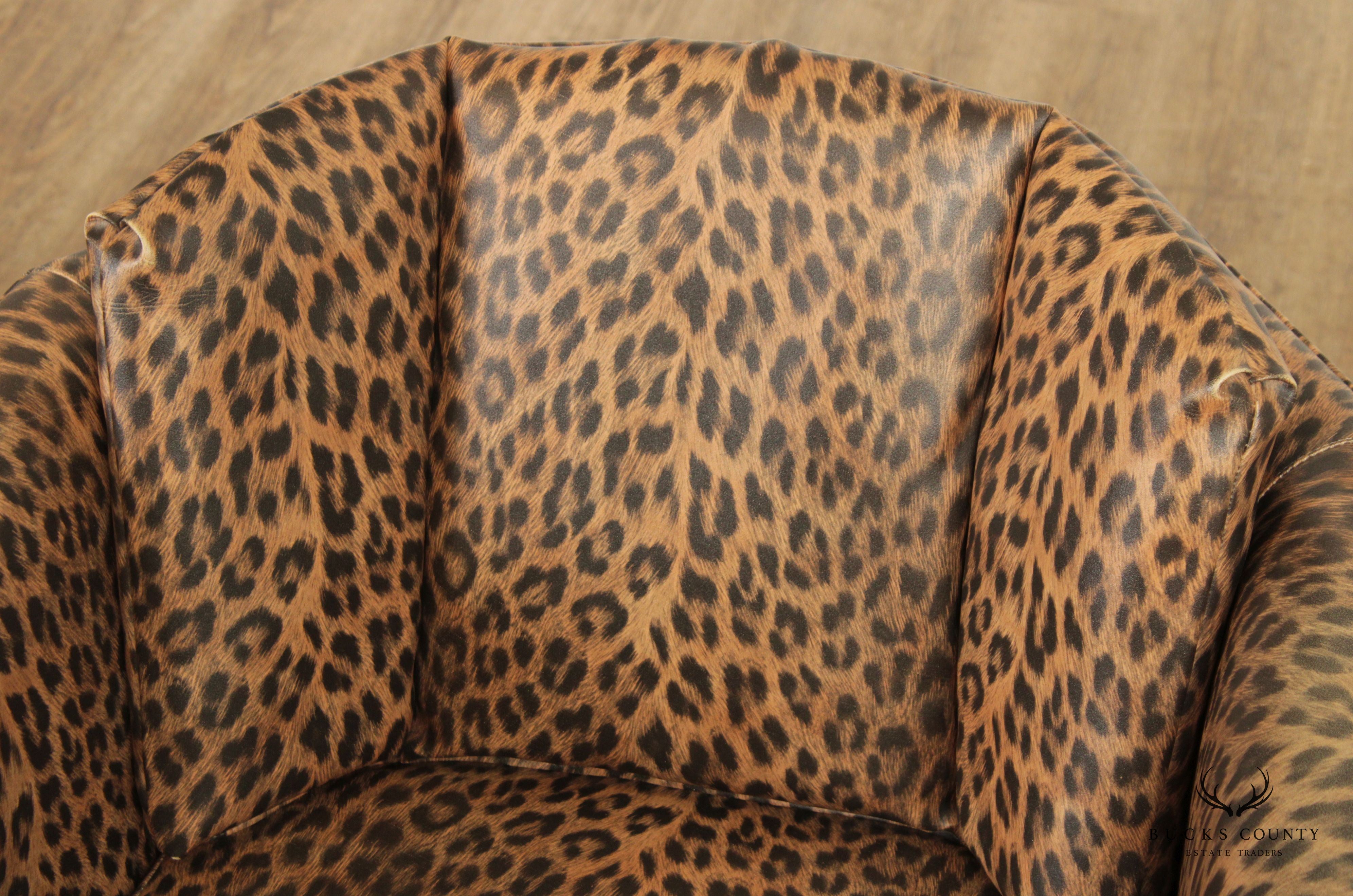 Disque Furniture Corp. Swivel Cheetah Print Swivel Club Chair