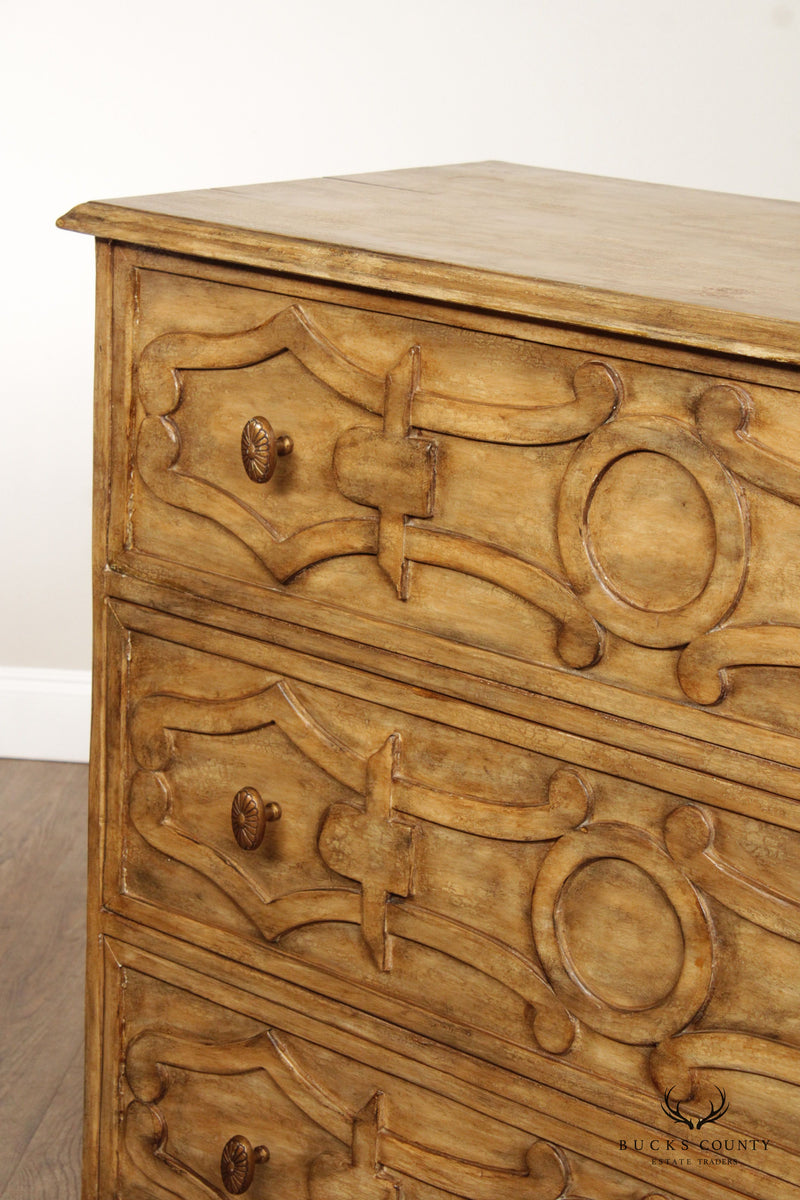 Belgian Style Carved Chest of Drawers