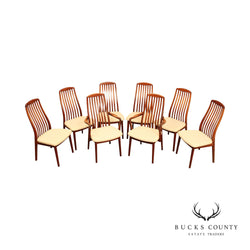 Dyrlund, Set of Eight Sculptural Teak Dining Chairs