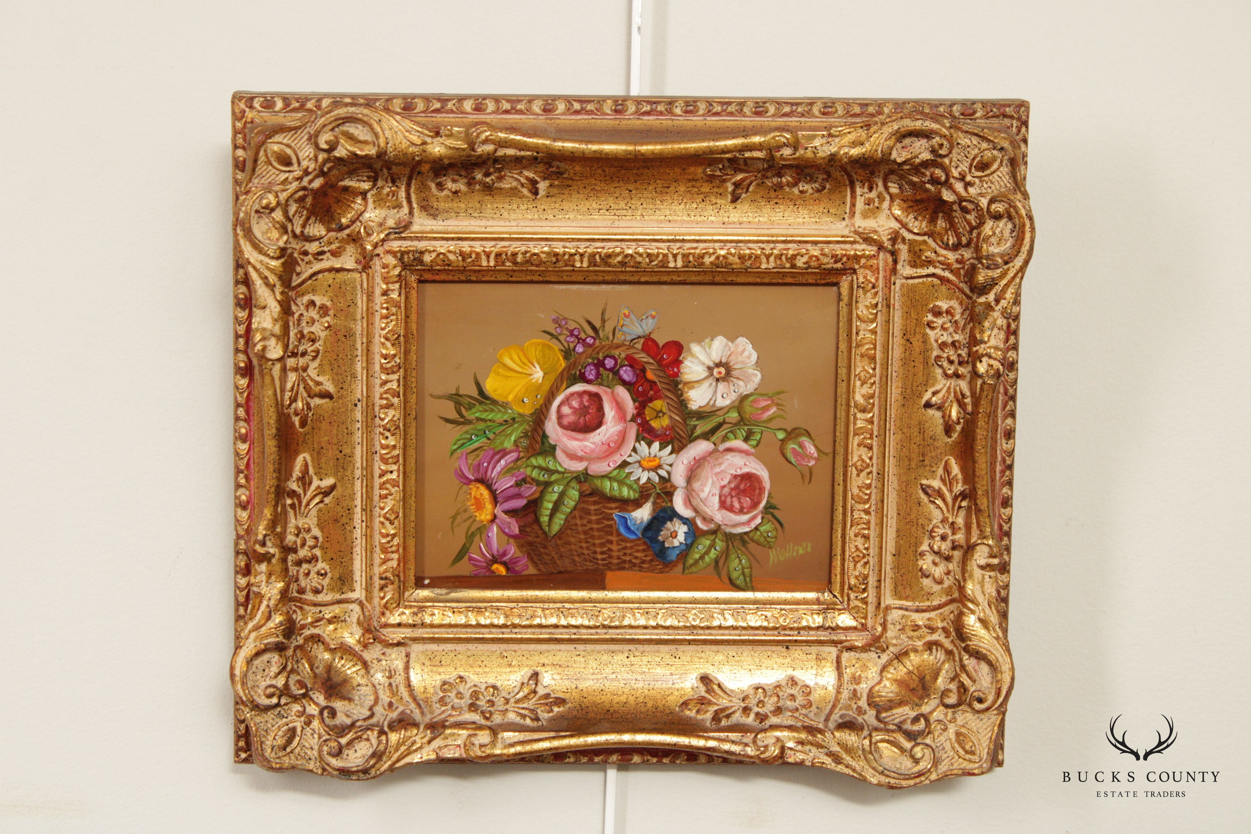 Vintage 20th C. Floral Still Life Painting, By Hedwig Wollner-Beuk