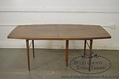 Paul McCobb for Calvin Mid Century Modern Walnut Dining Table w/ 3 Leaves