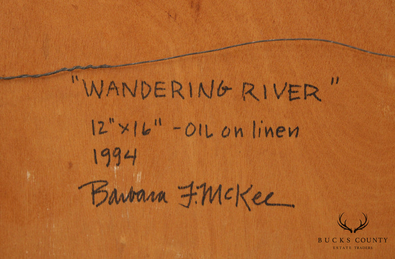 Barbara F. McKee 'Wandering River' Oil Painting
