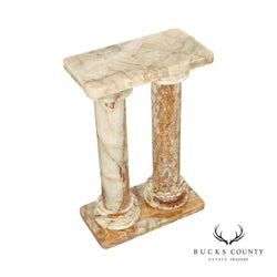Neoclassical Column Onyx Pedestal Stand