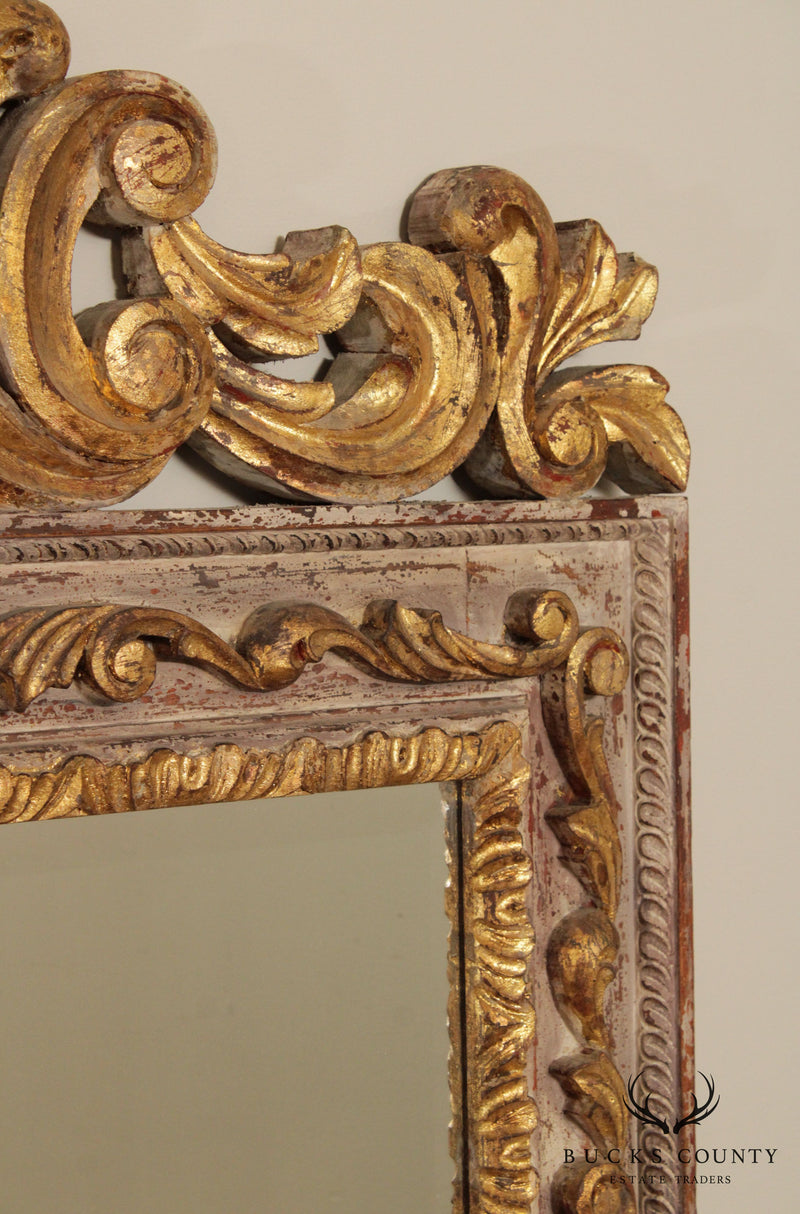 Quality Pair Large Hand Carved Giltwood Rococo Wall Mirrors