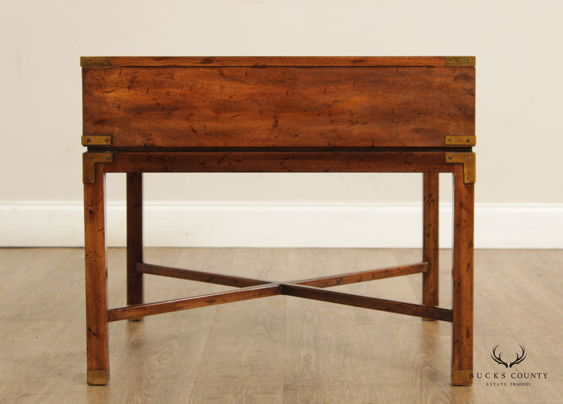Heritage Campaign Style Square One-Drawer Side Table
