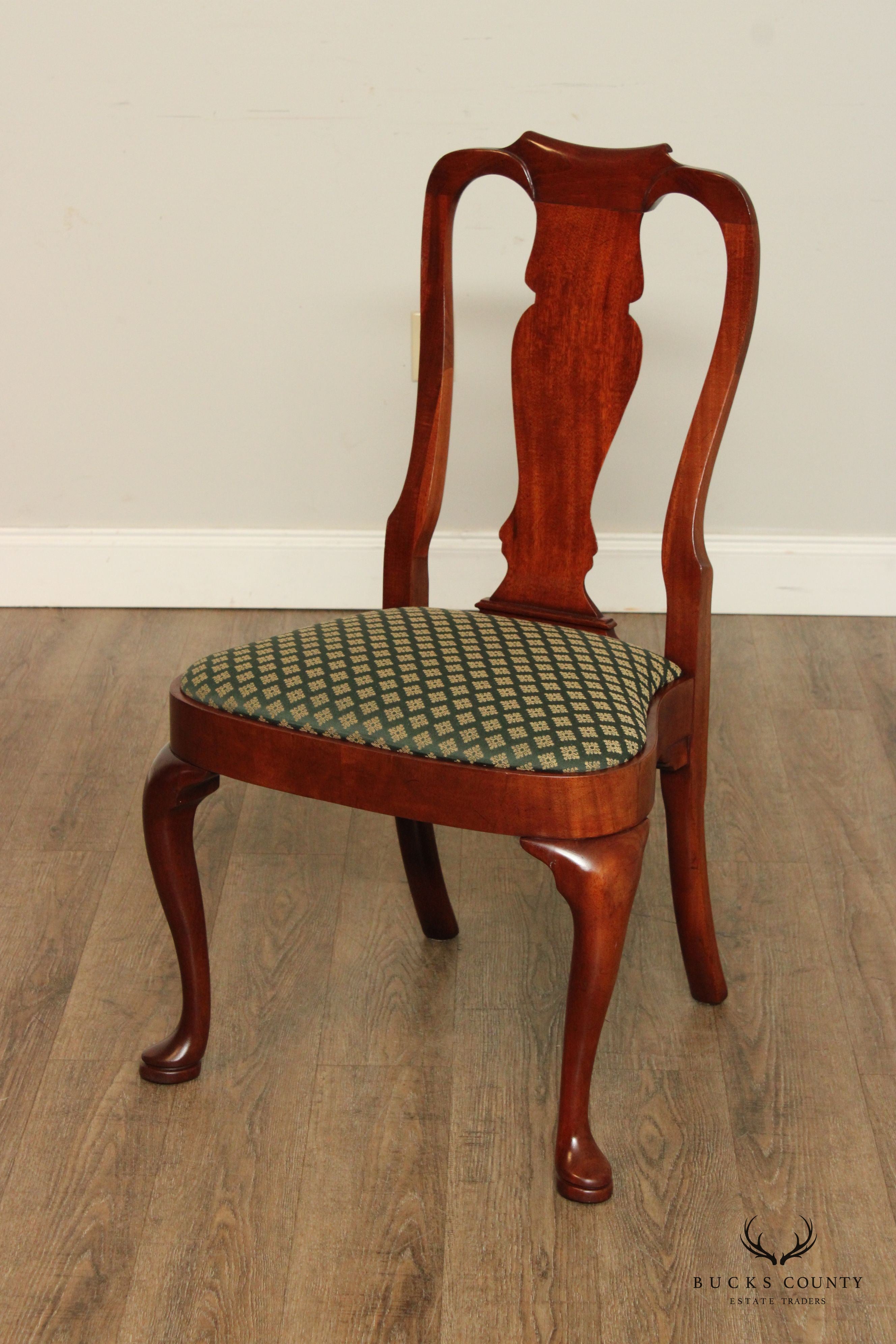 Hickory Chair Queen Anne Style Mahogany Dining Side Chair