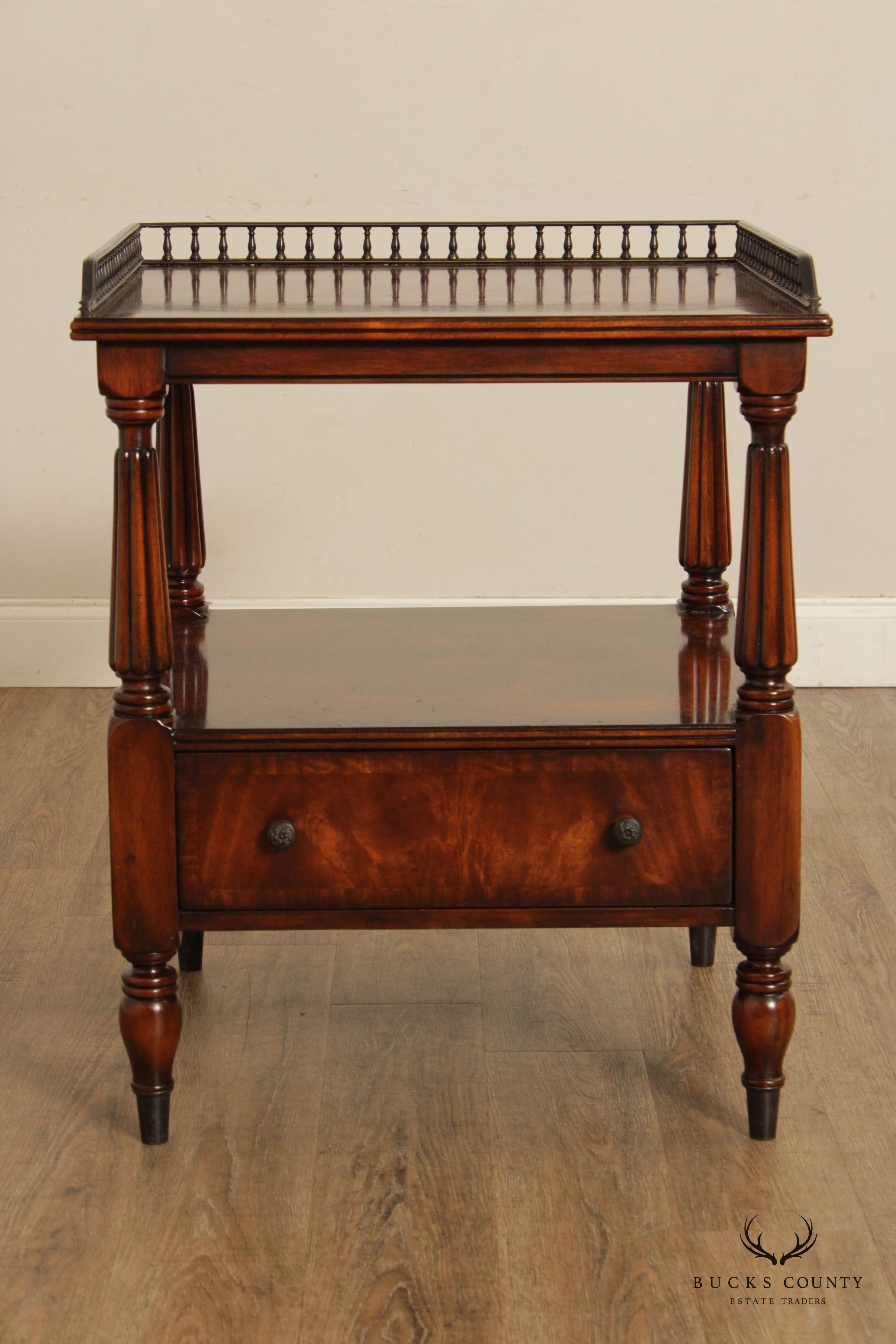 Hickory White Regency Style Mahogany Side table