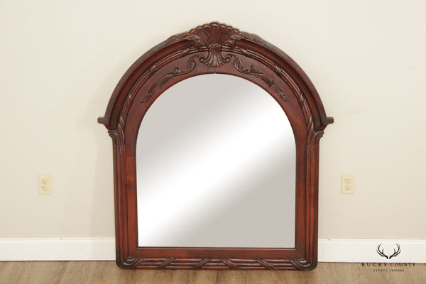 Carved Mahogany Arched Wall Mirror