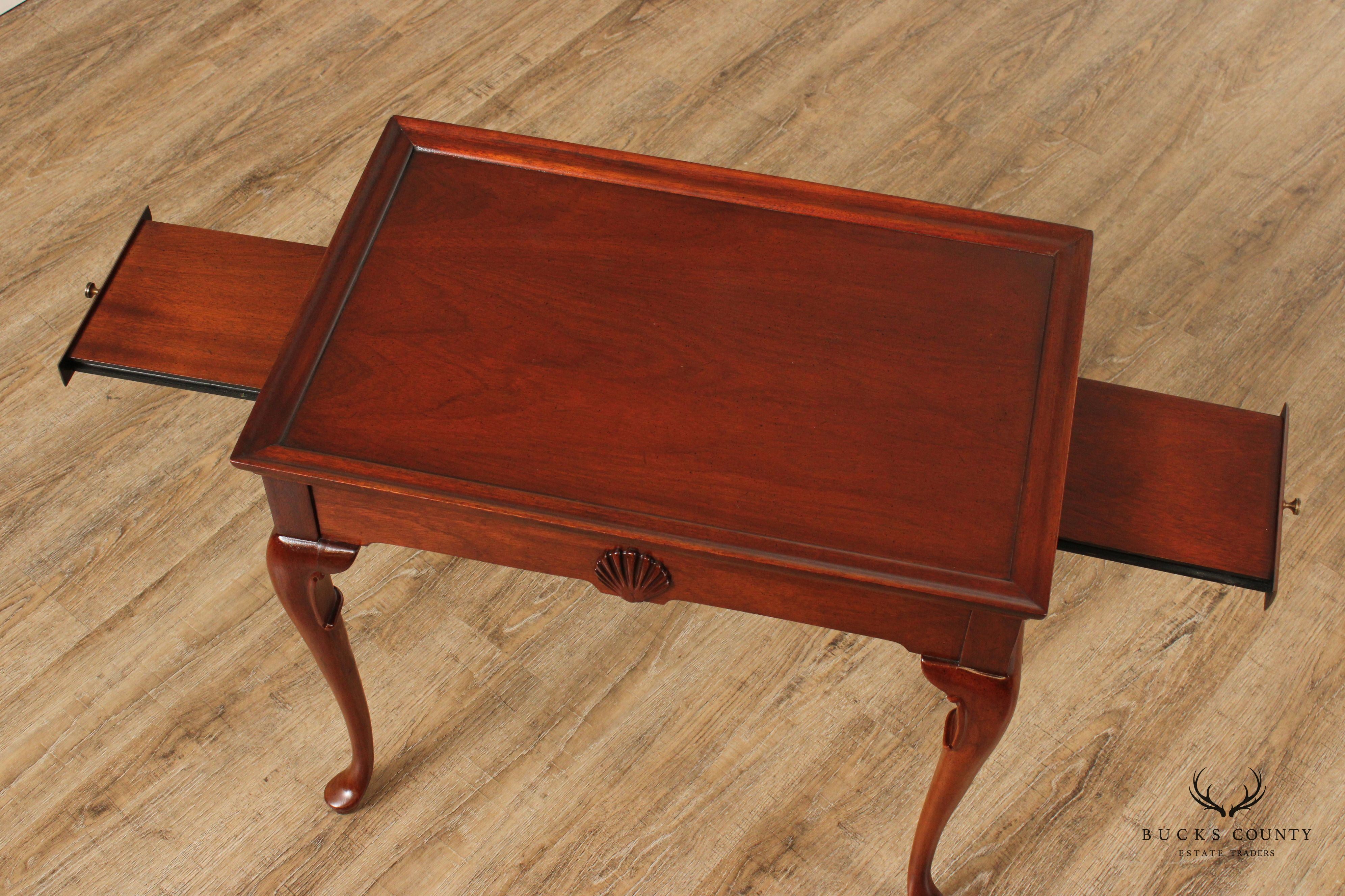 Queen Anne Style Mahogany Tea Side Table