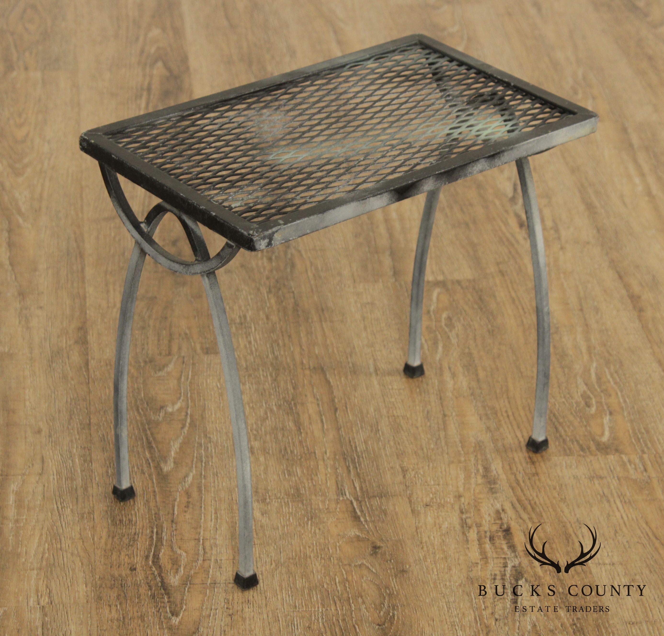 Salterini Mid Century Wrought Iron Garden Nesting Tables