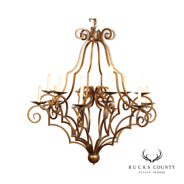 Hollywood Regency Brass and Crystal 7-Light Chandelier – Bucks County  Estate Traders