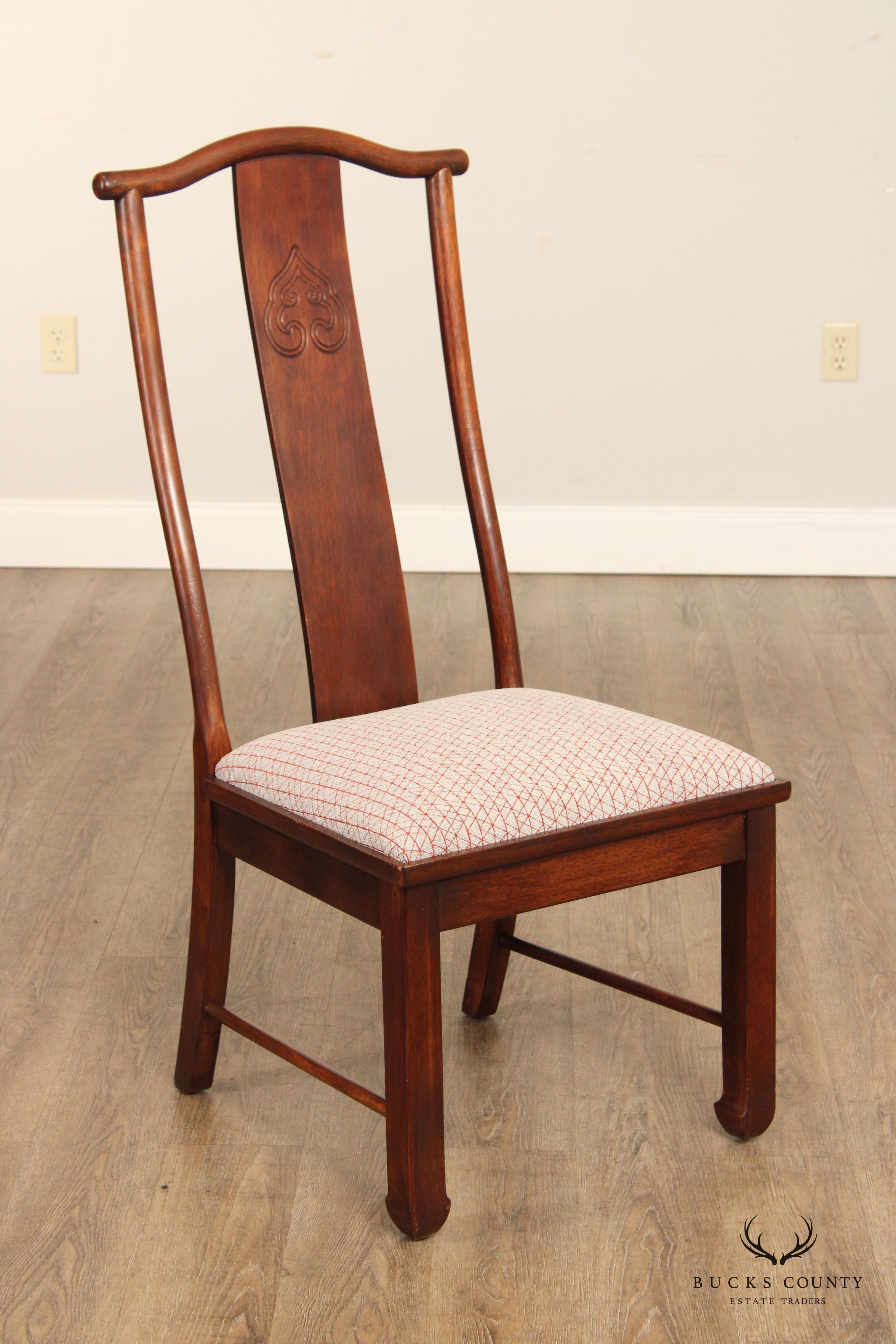 Bernhardt Chinese Style Set of Six Yoke Back Dining Chairs