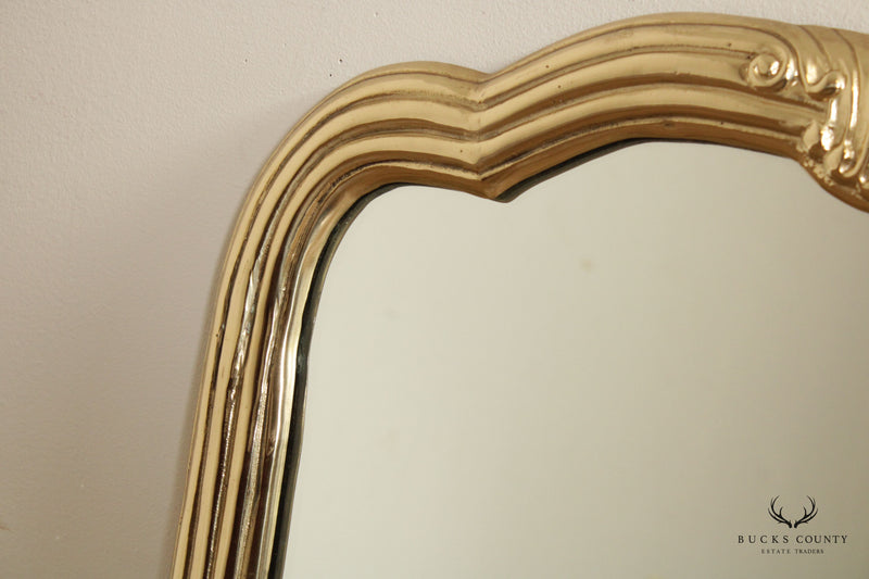 Decorative Crafts Inc. Hollywood Regency Lacquered Brass Wall Mirror