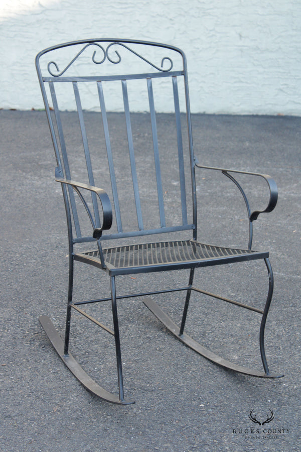 Wrought Iron Outdoor Rocking Chair