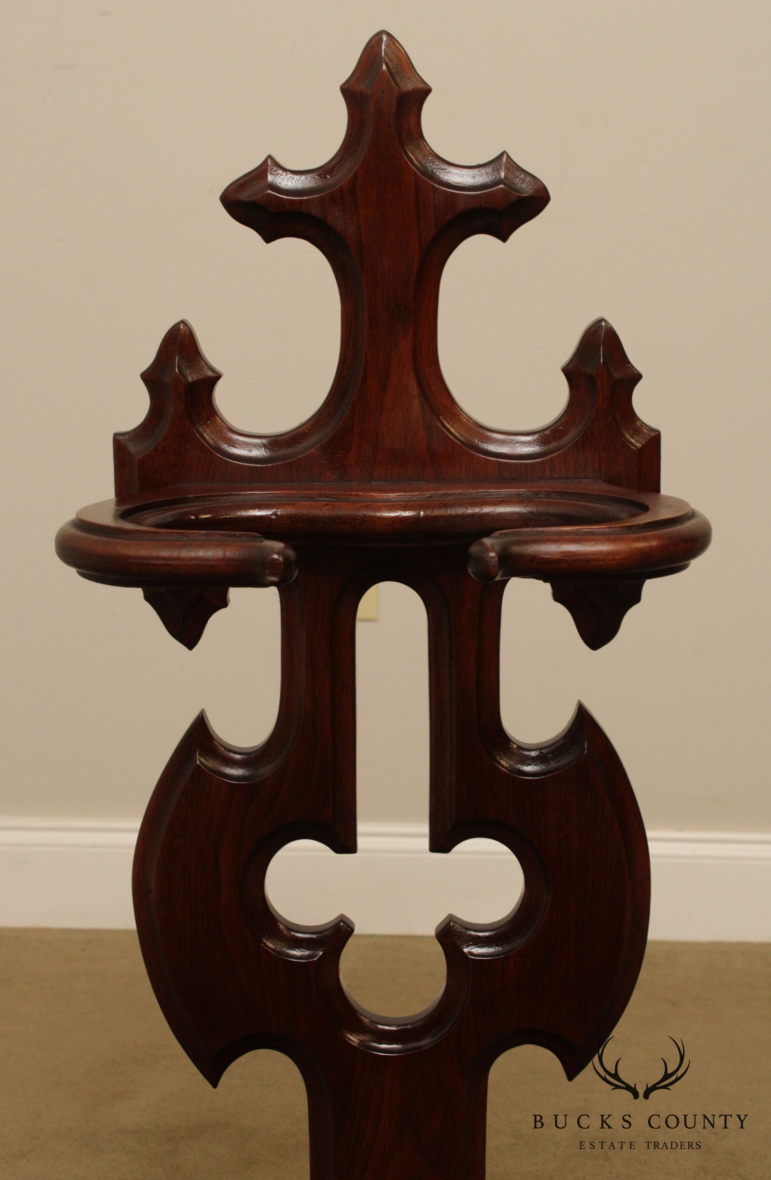 Antique Victorian Walnut Umbrella Stand