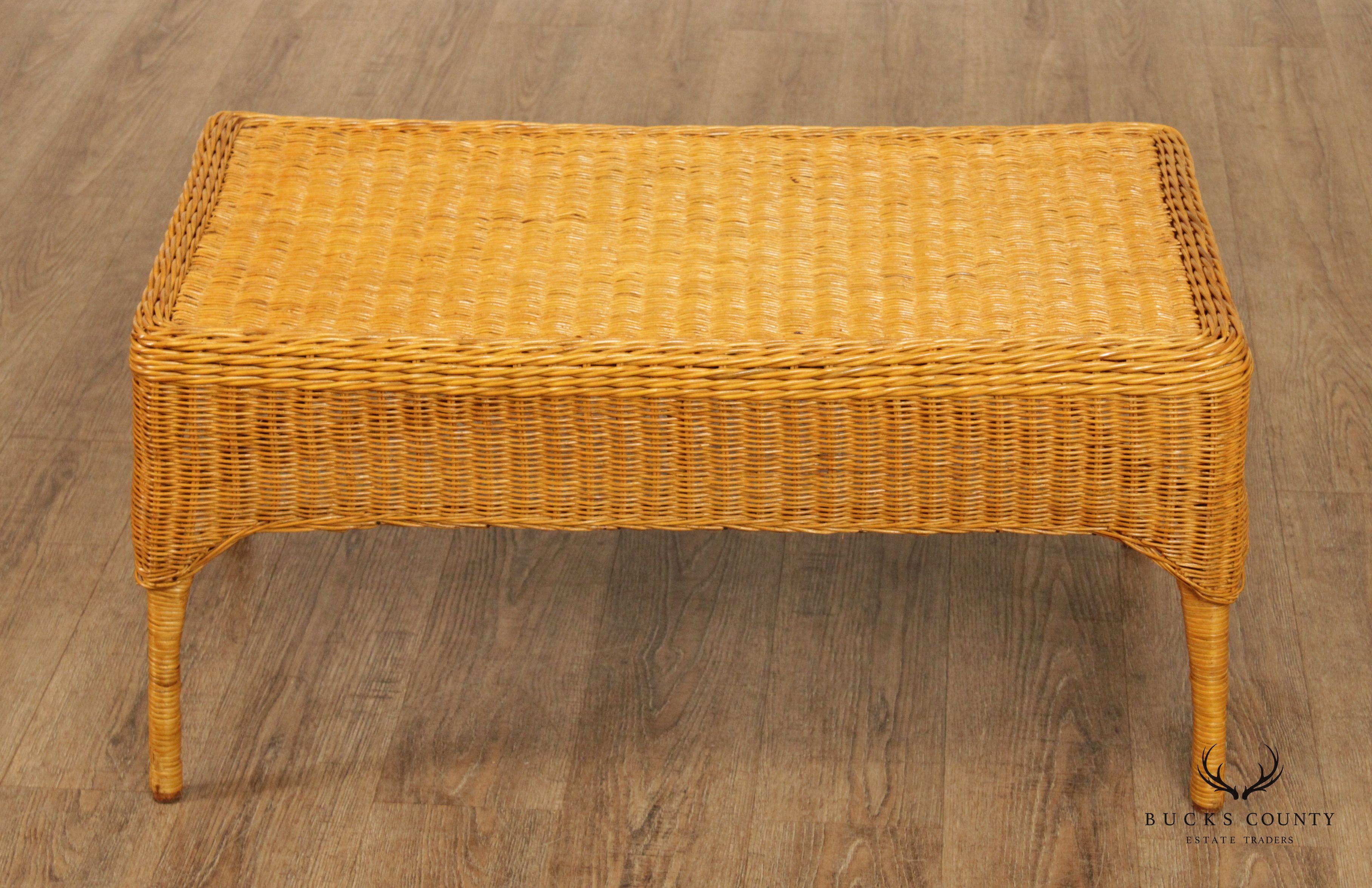 The Company Store Wicker Coffee Table