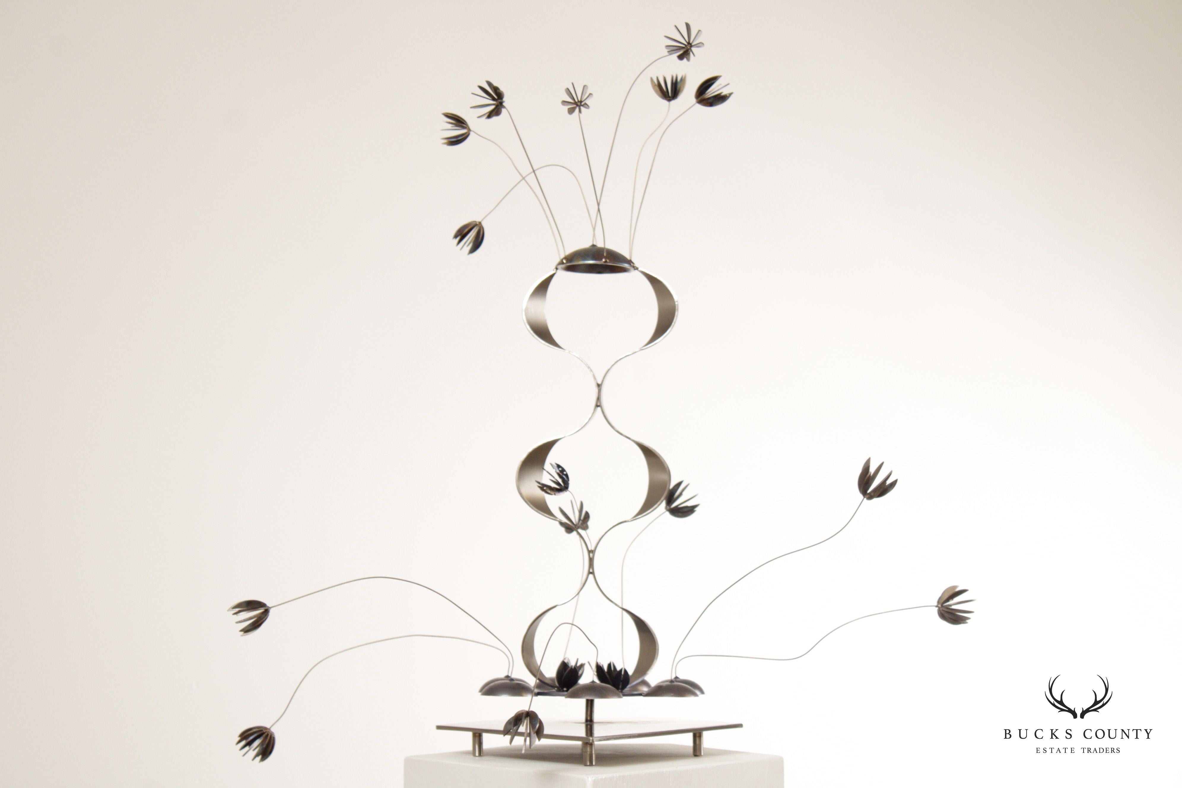 Paul Kocaj Contemporary Kinetic Titanium Metal Sculpture