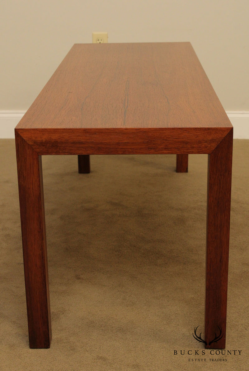Intrex Mid Century Modern Rosewood Parsons Low Console Table