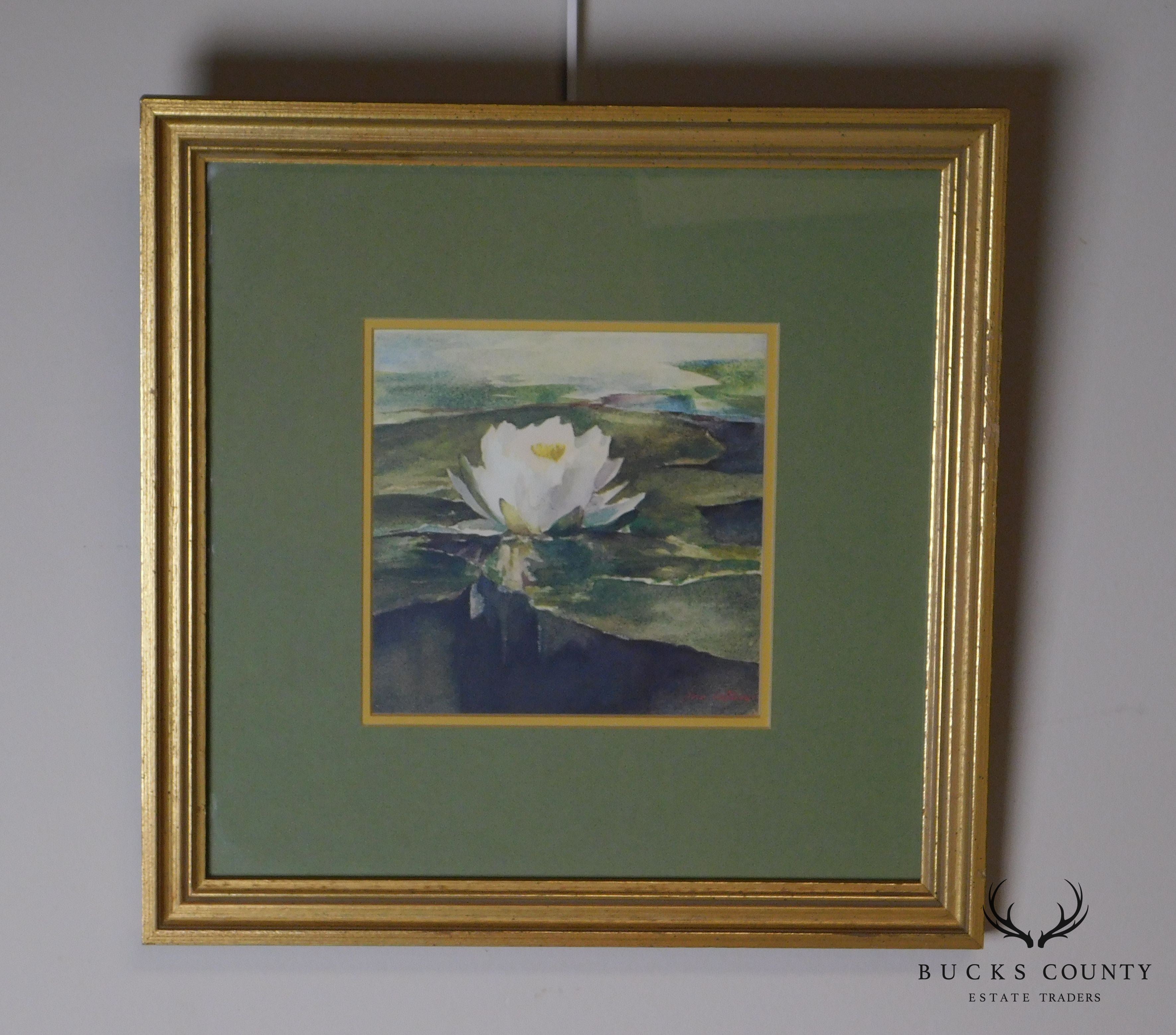 "Water Lily in Sunlight" John La Farge Fine Art Framed Print