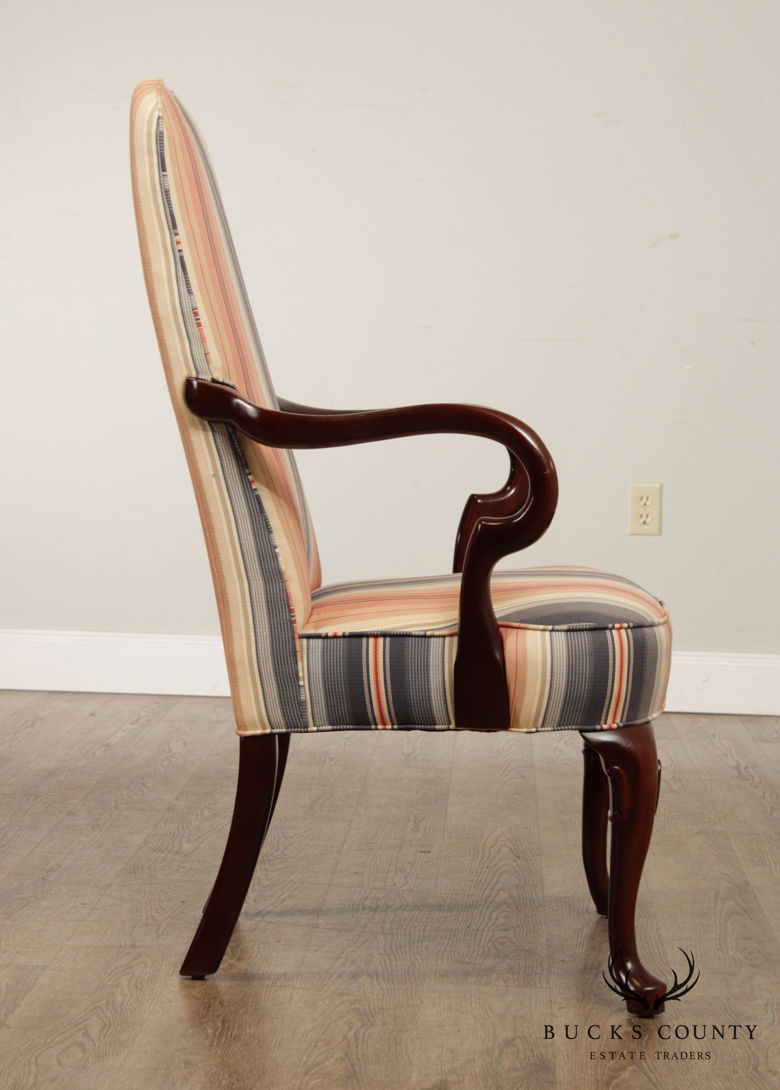 Hancock & Moore Queen Anne Style Mahogany Armchair