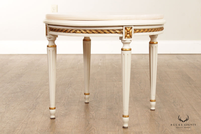 Italian Louis XVI Style Onyx Top Side Table