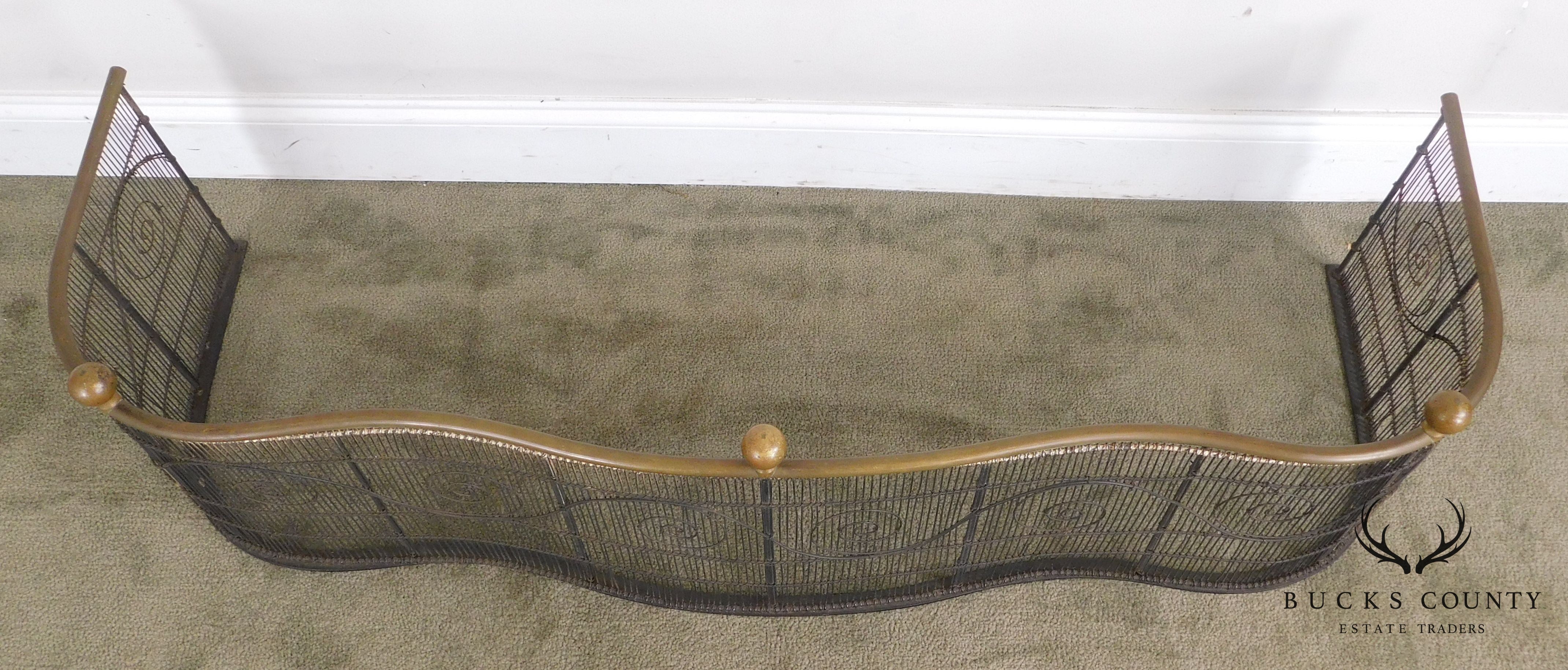 Antique 19th Century Regency Fireplace Fender