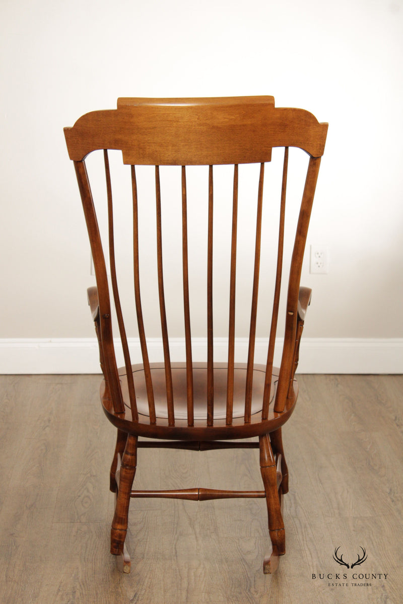 Nichols & Stone Traditional High Back Maple Windsor Rocking Chair