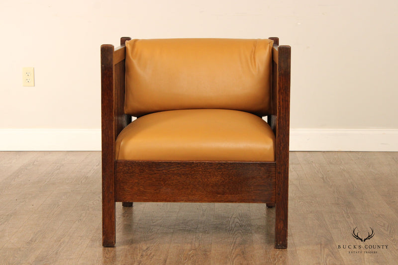 Stickley Mission Collection Oak Spindle Cube Chair Bucks County