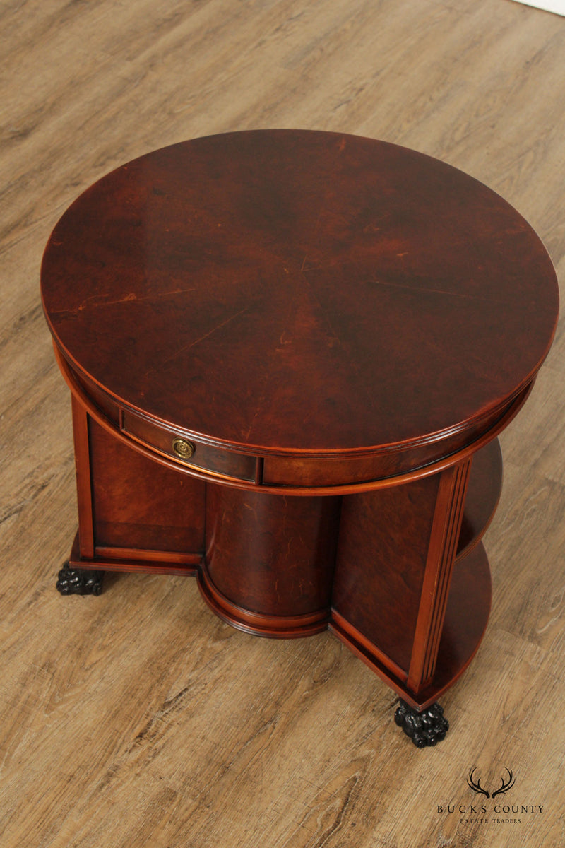 Empire Style Round Library Drum table