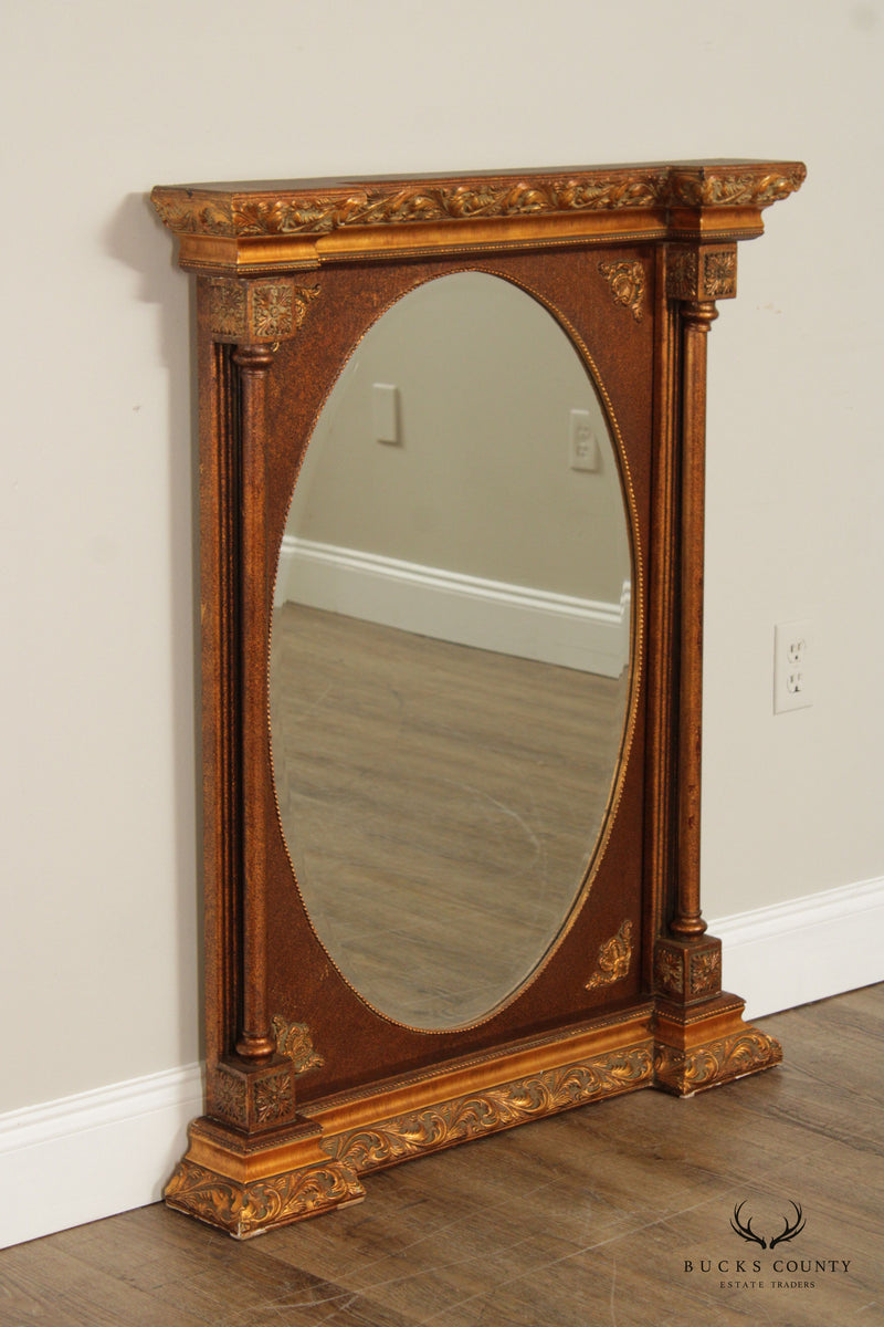 French Louis XVI Style Carved Giltwood Wall Mirror