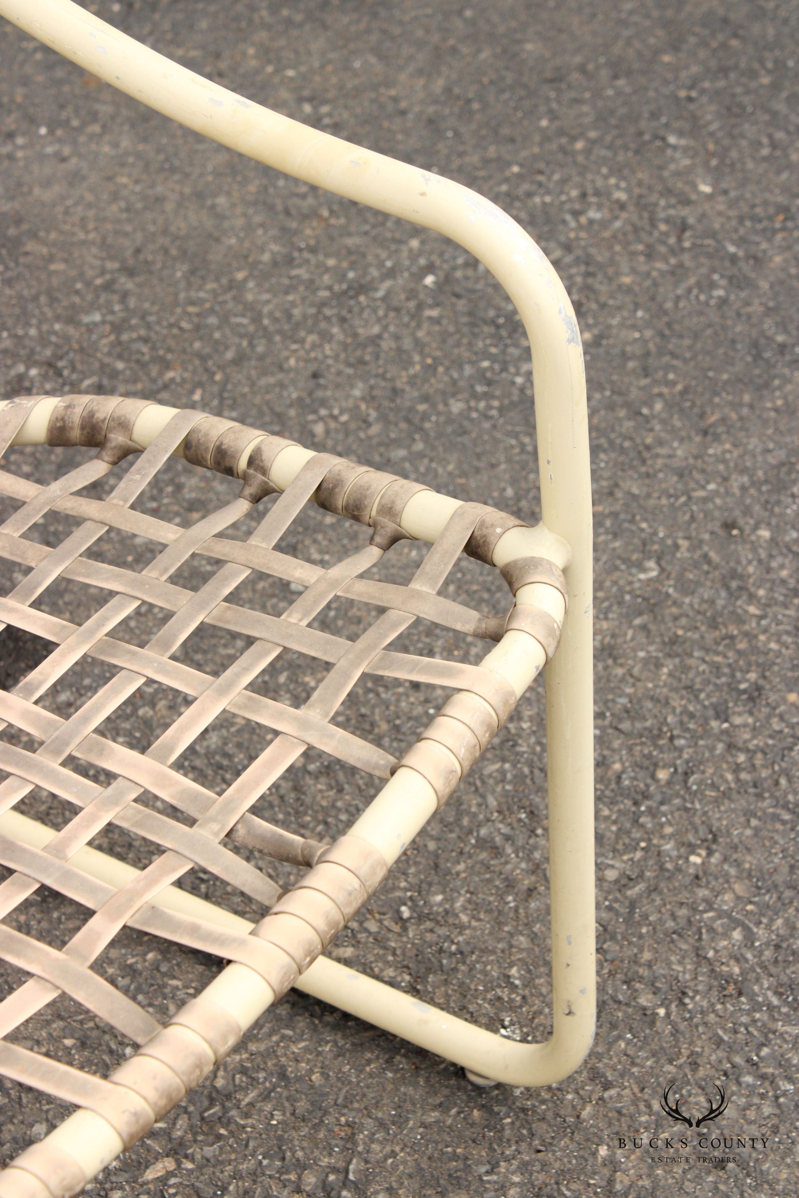 Mid Century Modern Pair of Outdoor Dining Armchairs