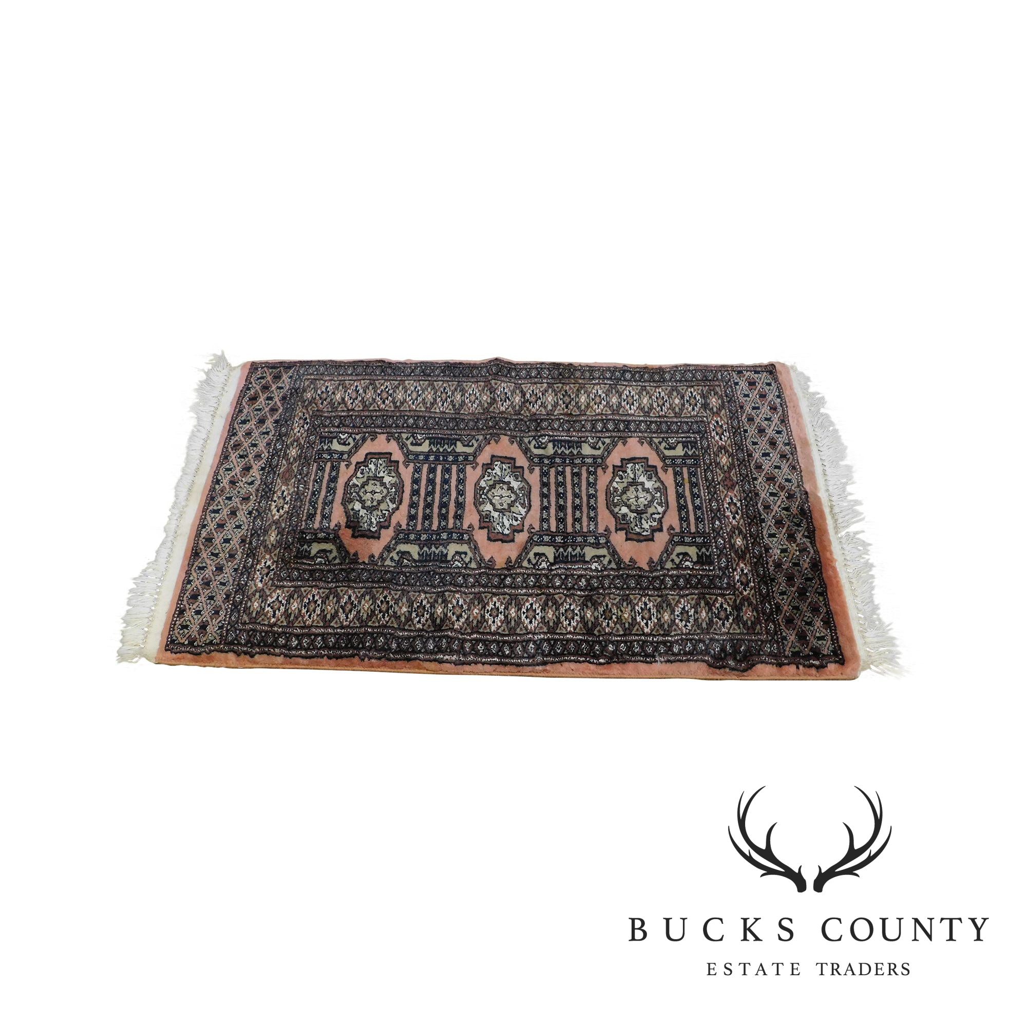 Vintage Hand Woven 42" x 25" Bokara Rug