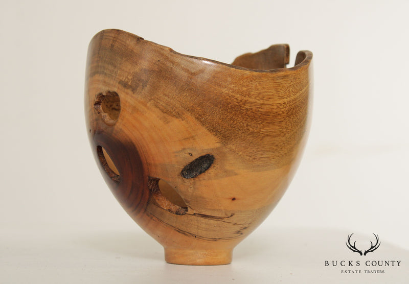 Artist Wood Turned Bowl Sculpture, Signed 'Marco'
