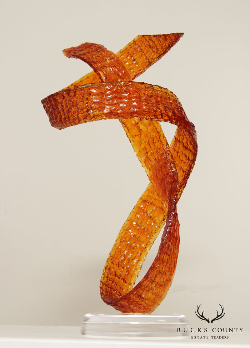Abstract Lucite Sculpture By Shlomi Haziza
