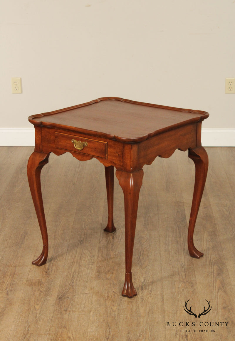 Baker Furniture Queen Anne Style One Drawer Side Table