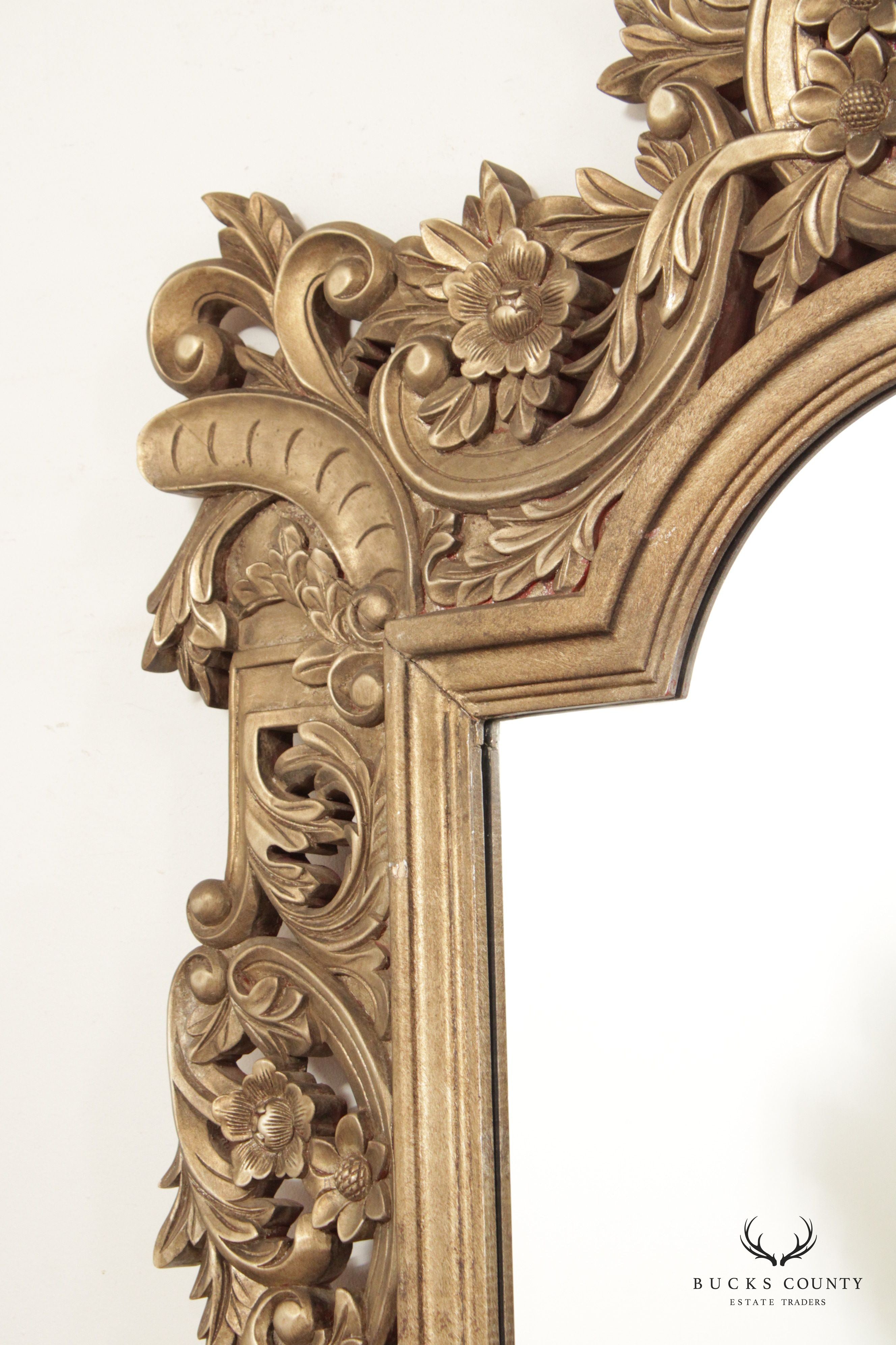 Howard Elliott Collection Pair Ornate Carved Wall Mirrors