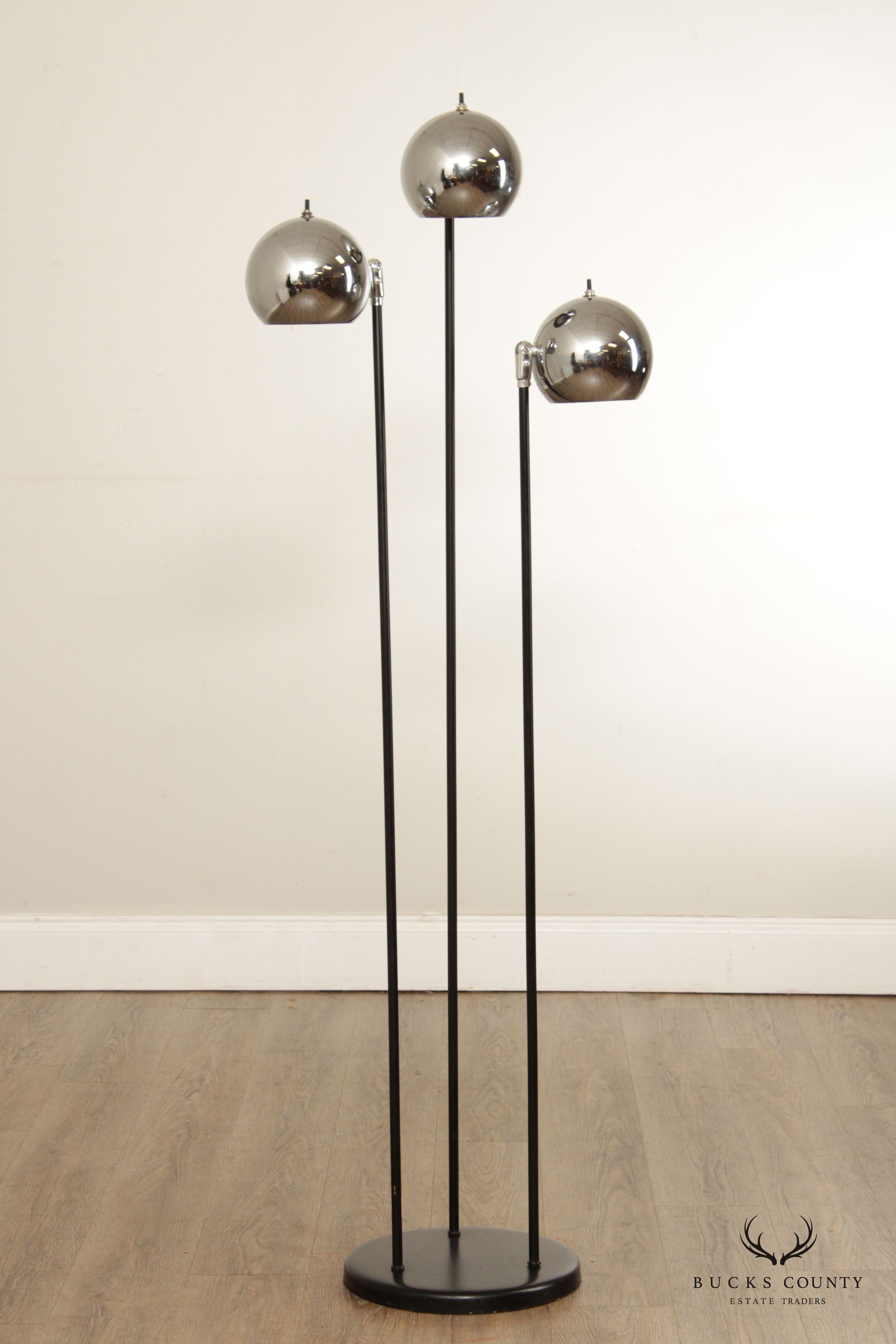 Mid Century Modern Chrome Ball Floor Lamp