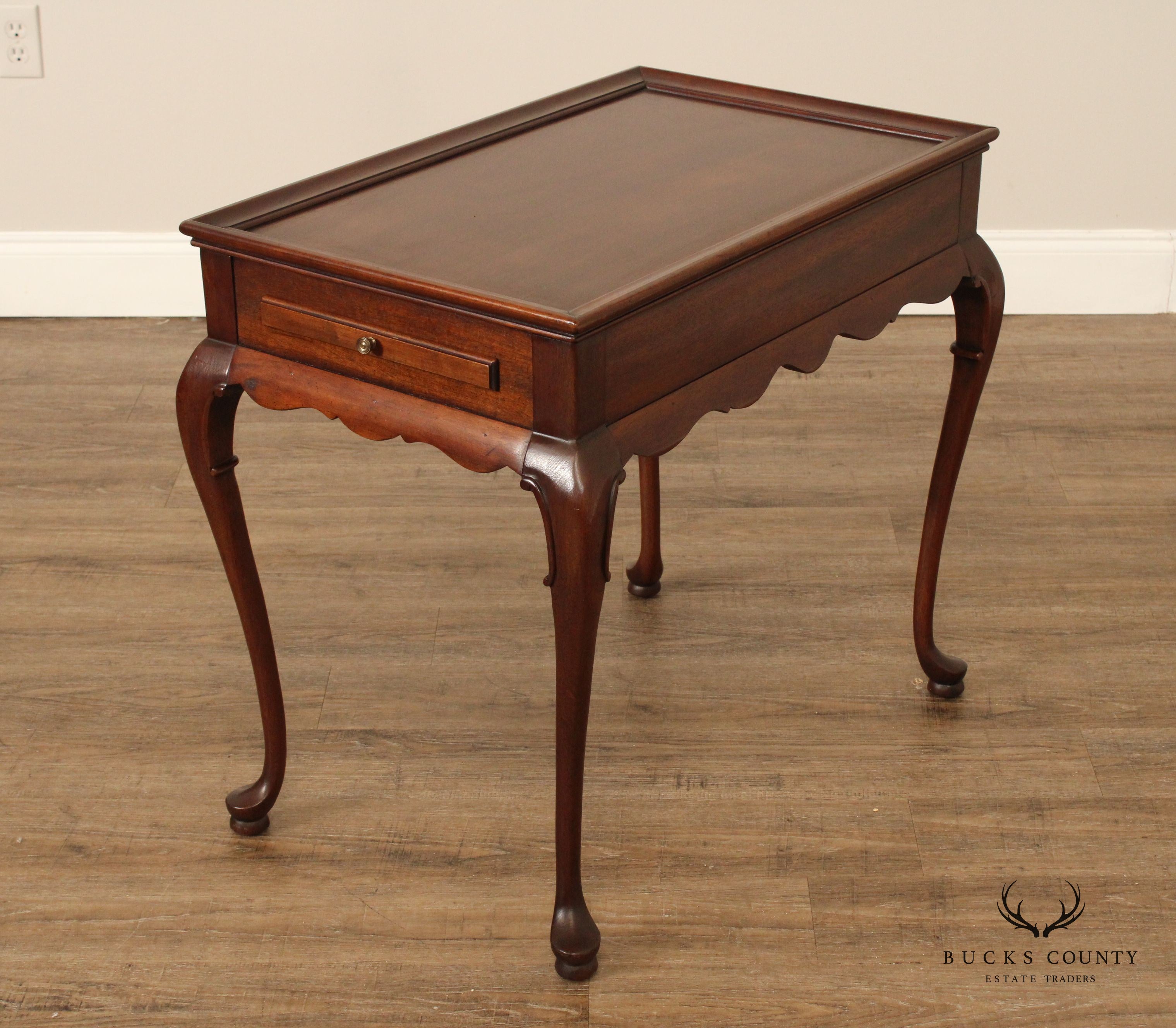 Queen Anne Style Vintage Mahogany Tea Table