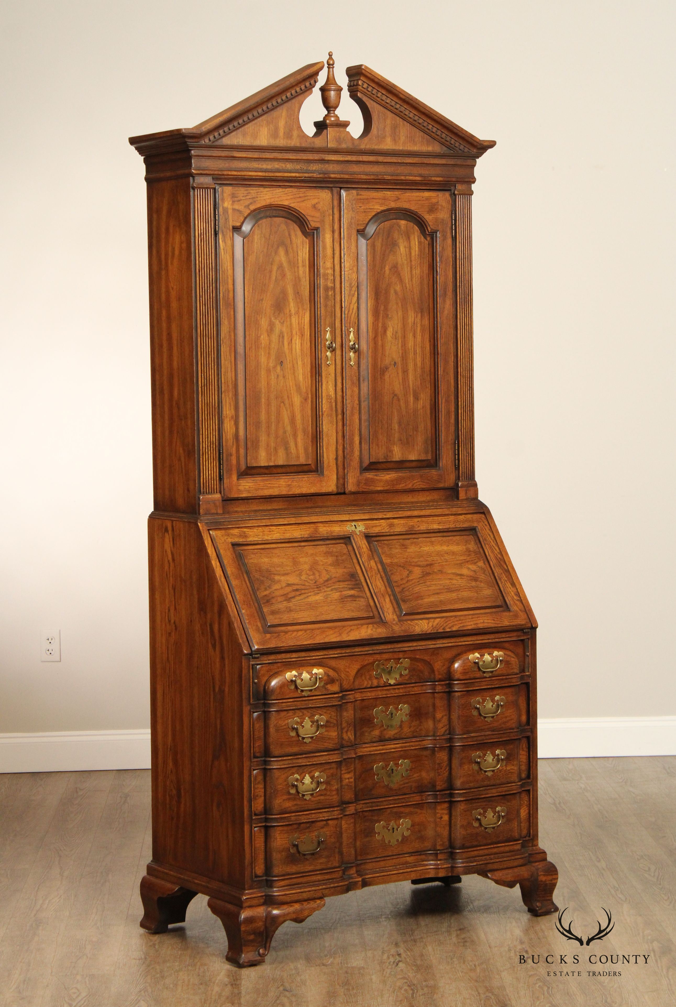 Drexel Heritage 'American Tour' Chippendale Style Oak Secretary Desk