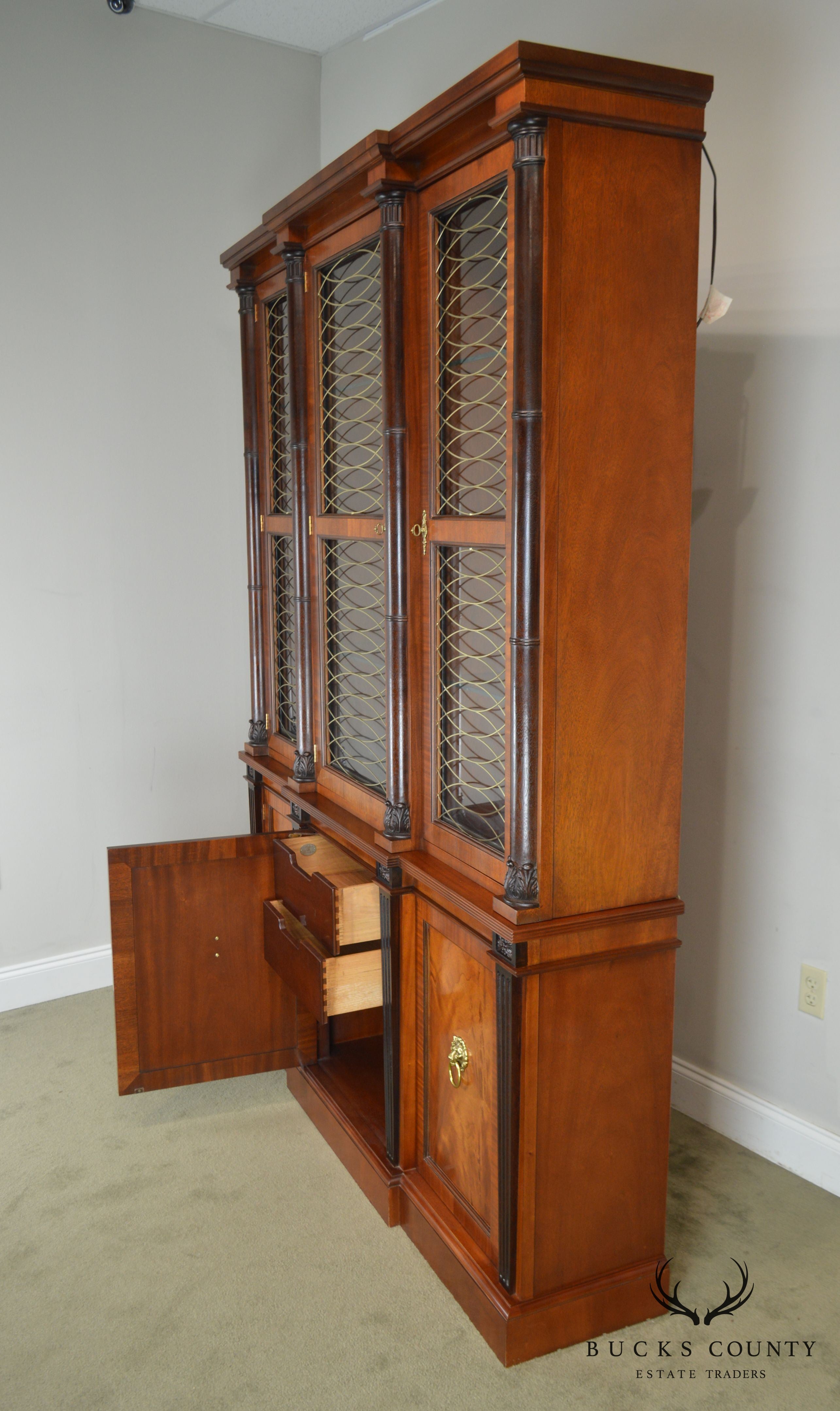 Baker Mahogany Regency Style Breakfront