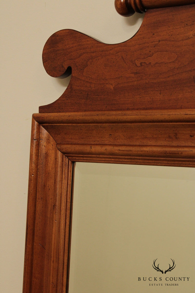 National of MT. Airy Cherry Frame Beveled Wall Mirror