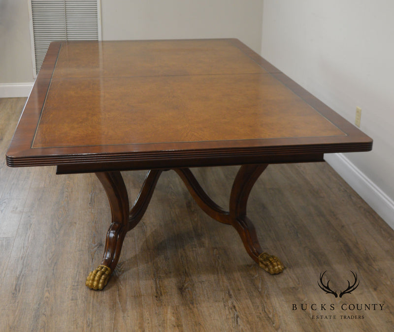 Ferguson Copeland Regency Style Large Burl Wood Blenheim Dining Table