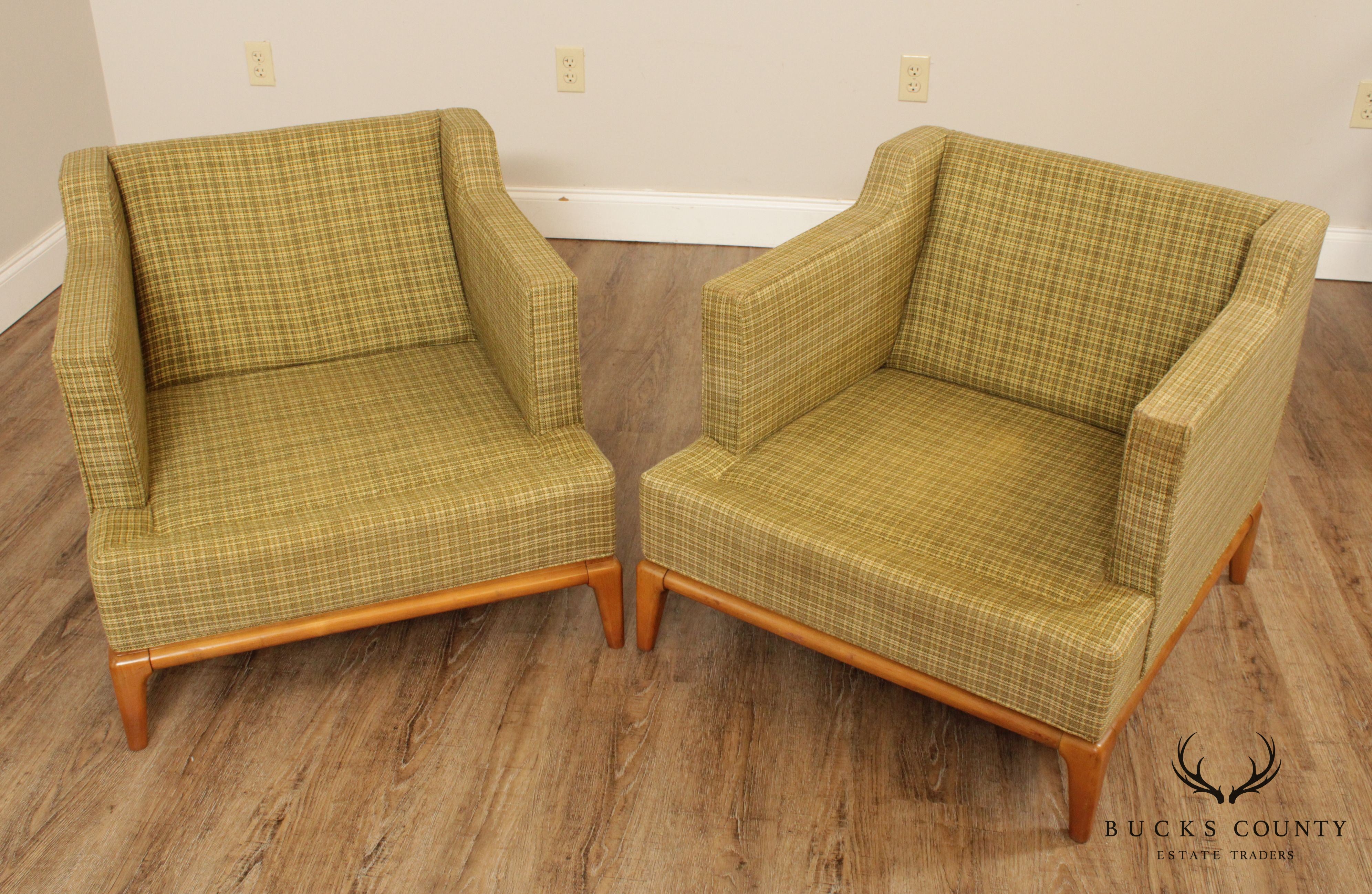 Mid Century Modern Pair Lounge Chairs