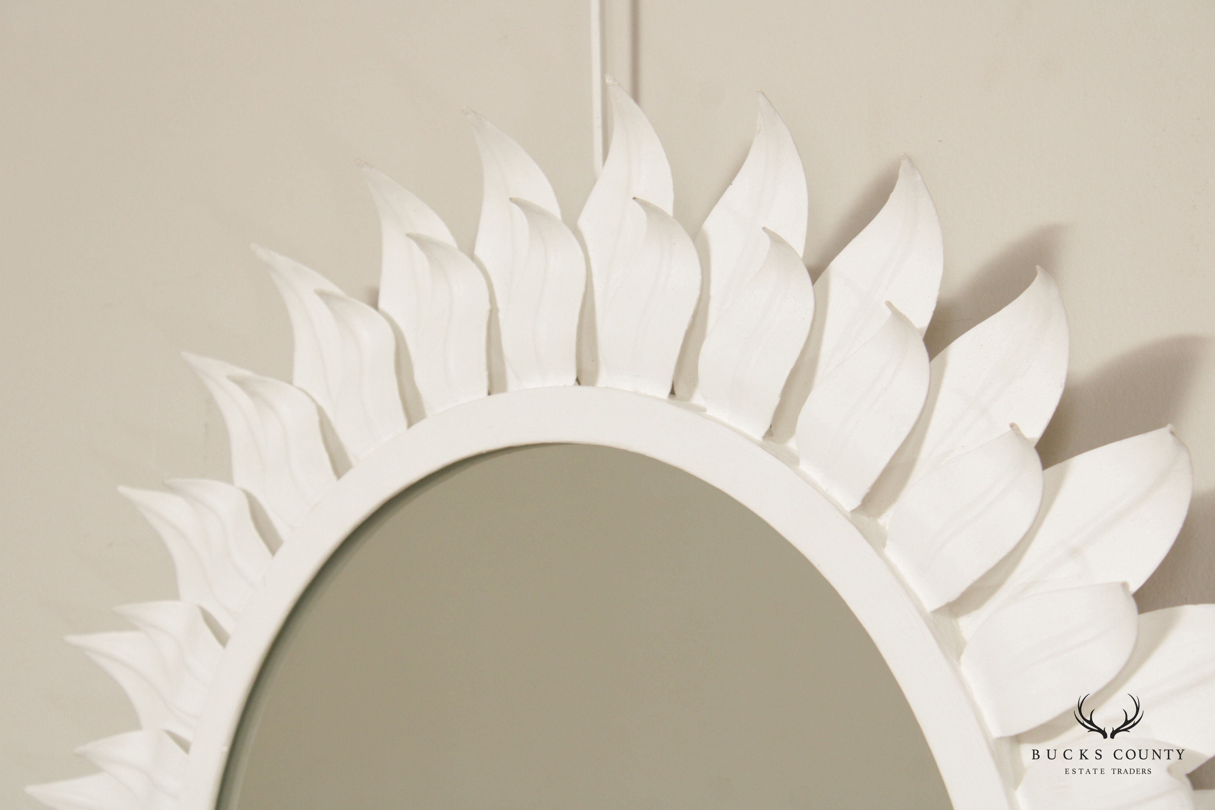 Currey & Company Enameled Steel Sunburst Wall Mirror